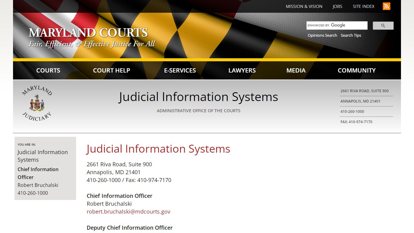 Judicial Information Systems | Maryland Courts